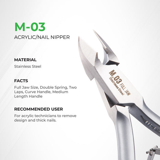 NGHIA Nail/Acrylic Nipper - M-03 (Stainless Steel)