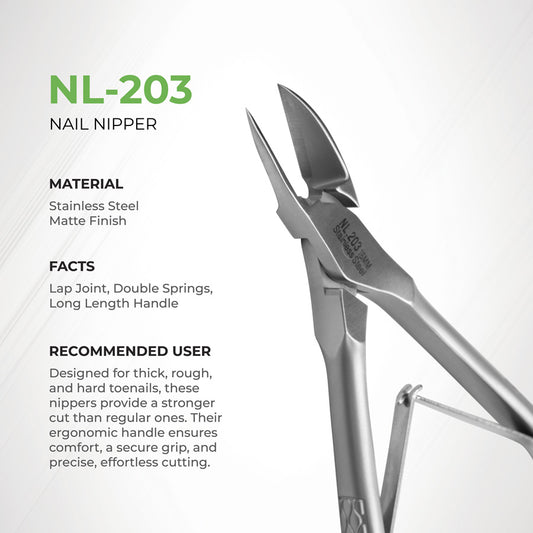 NGHIA EXPORT Profession Nail Nipper - NL-203 (Medical Grade Stainless Steel)