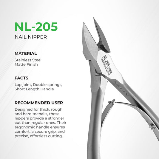 NGHIA EXPORT Profession Nail Nipper - NL-205 (Medical Grade Stainless Steel)