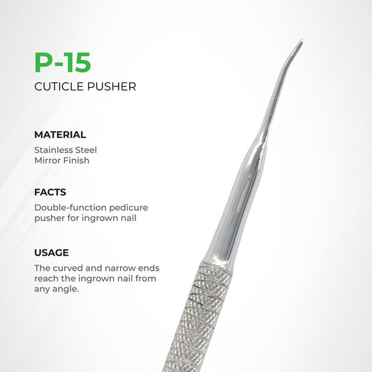 NGHIA EXPORT Cuticle Pusher - P-15 (Stainless Steel)