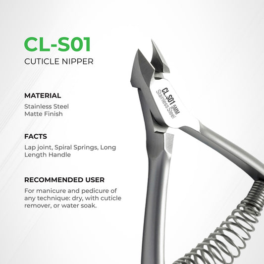 Professional Cuticle Nipper - CL-S01 (Stainless Steel)