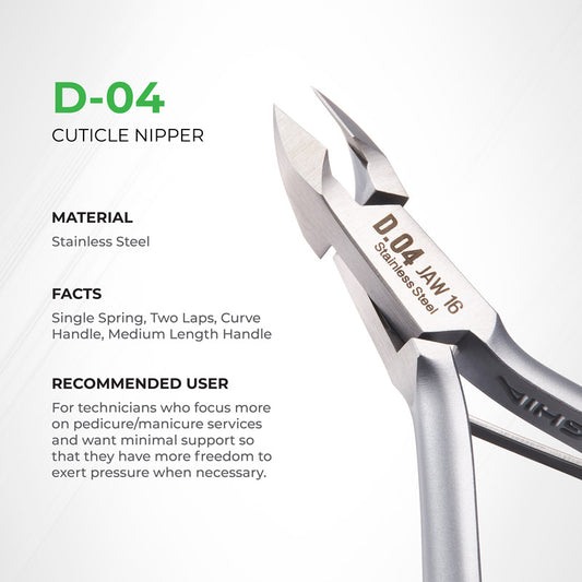 Cuticle Nipper - D-04 (Stainless Steel)