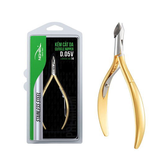 GOLD Premium Cuticle Nipper - D-05V (Stainless Steel)