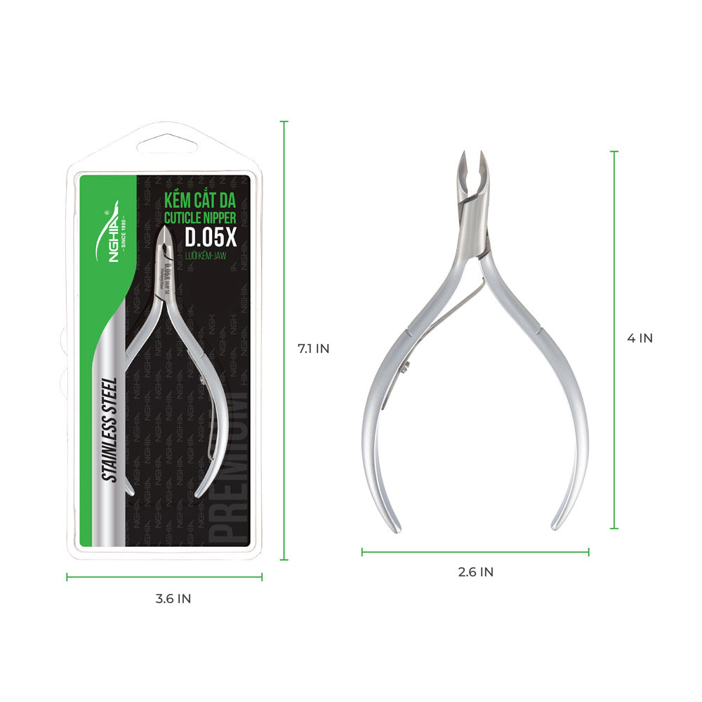 Premium Cuticle Nipper - D-05X (Stainless Steel) – Nghia