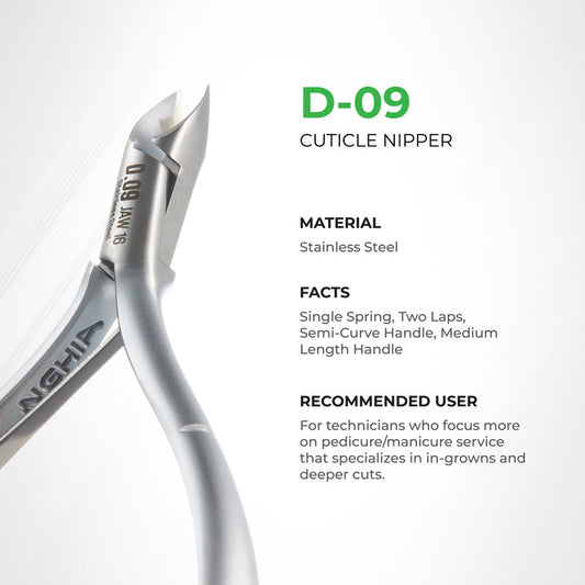 Cuticle Nipper - D-09 (Stainless Steel)