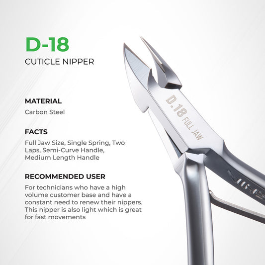 Cuticle Nipper - D-18 (Hard Steel)