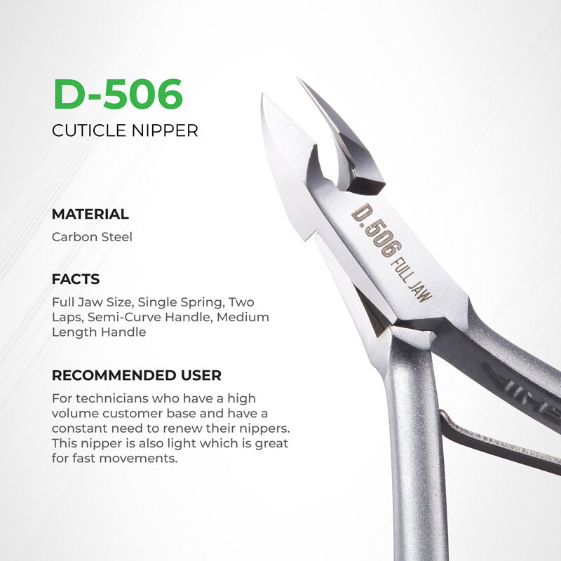 Cuticle Nipper Full Jaw - D-506 (Hard Steel) – Nghia Nippers USA