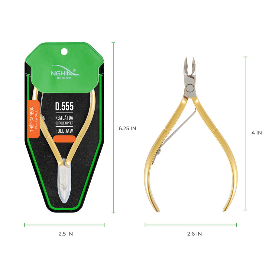未開封　cuticle nipper NAKASONE silver Satin Edge Cuticle Nipper Double Spring - Half Jaw, 4 Inch