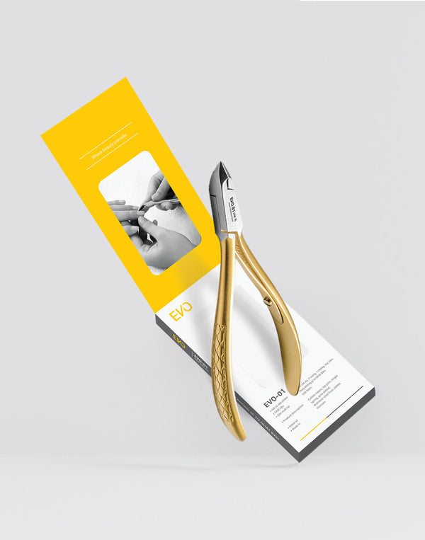GOLD Luxury Cuticle Nipper - EVO-01  (Stainless Steel)