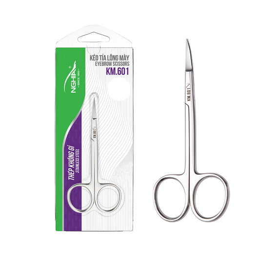 Curve Eyebrow Scissors - KM-601 (Stainless Steel)