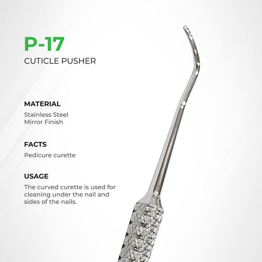 Cuticle Pusher - P-17 (Stainless Steel)