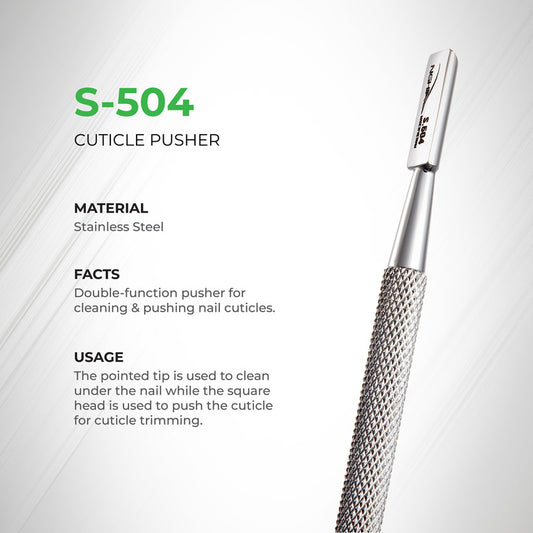 Cuticle Pusher - S-504 (Stainless Steel)