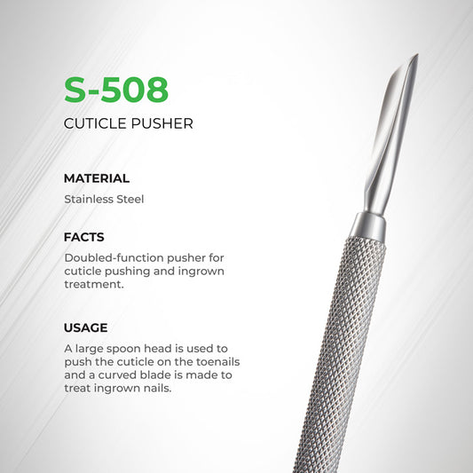 Cuticle Pusher - S-508 (Stainless Steel)