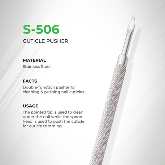 Cuticle Pusher - S-506 (Stainless Steel)