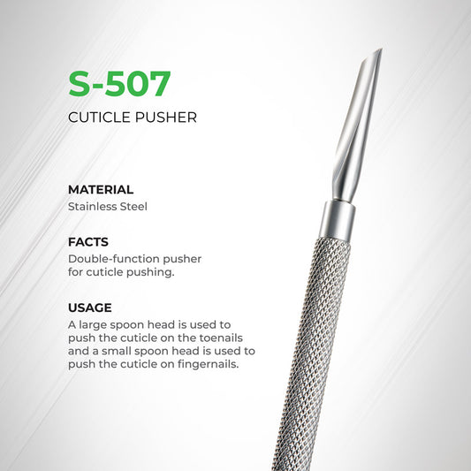 Cuticle Pusher - S-507 (Stainless Steel)