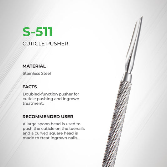 Cuticle Pusher - S-511 (Stainless Steel)
