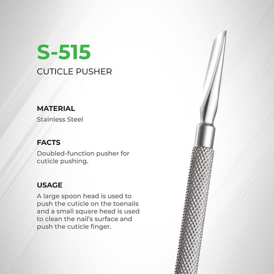 Cuticle Pusher - S-515 (Stainless Steel)